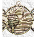 Medal, "Golf" High Relief - 2" Dia
